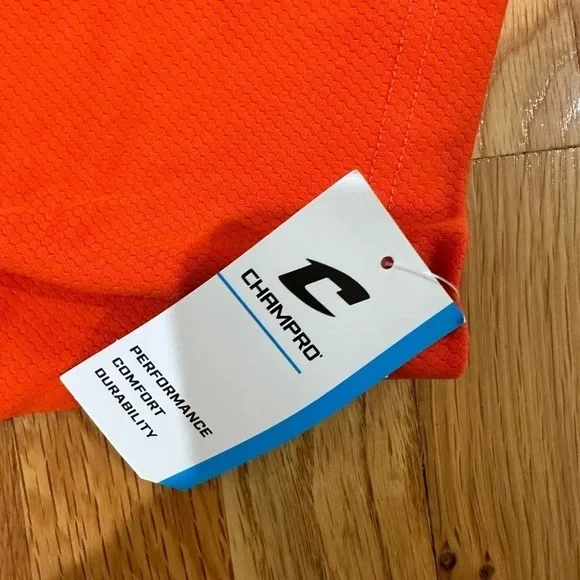 Champro Adult Bull Pen Full Button baseball jersey size XL orange white … - Picture 7 of 9